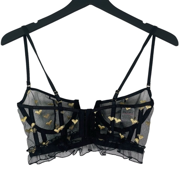 NWOT Le Petit Trou Or Ruffled Embroidered Balconette Bra - Picture 3 of 7